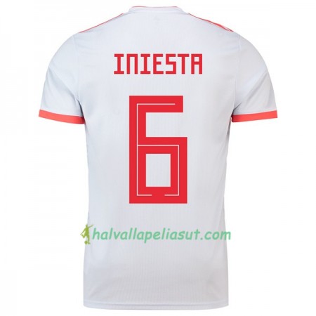 Jalkapallo Pelipaidat Espanja A.iniesta 6 World Cup 2018 Vieraspaita